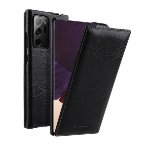 Кожаный чехол флип Melkco для Samsung Galaxy Note 20 Ultra - Jacka Type, черный